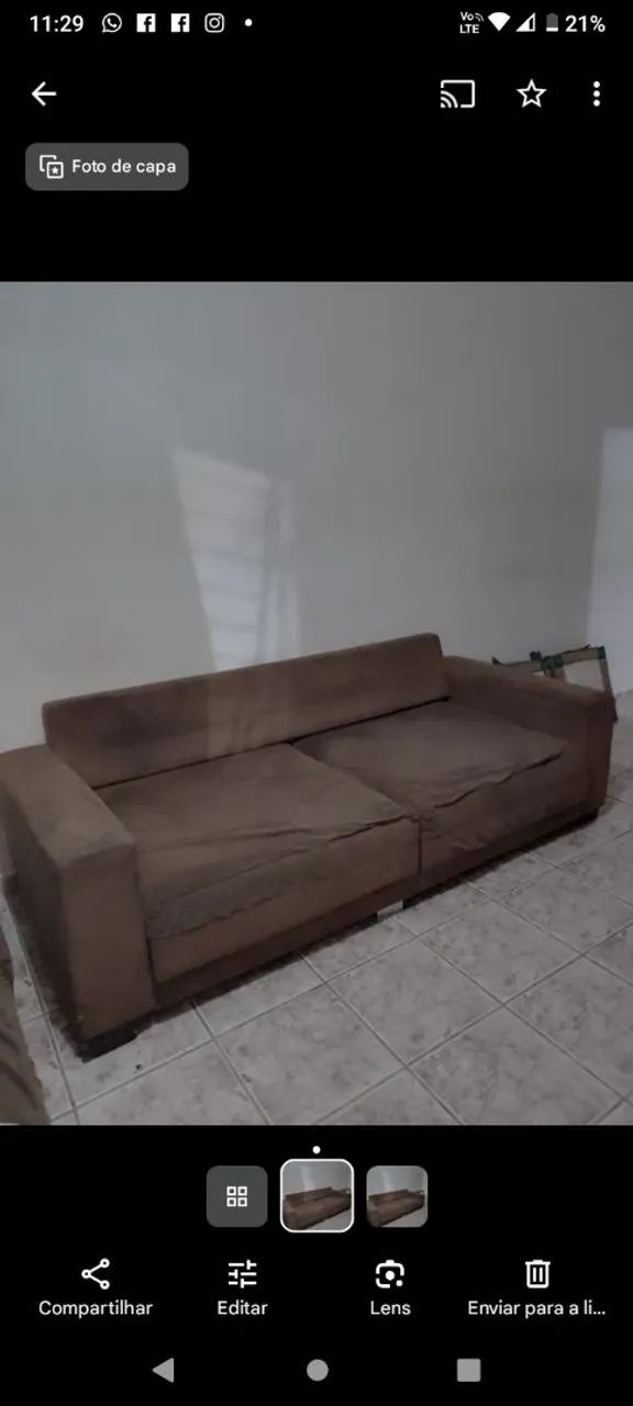 Sofás retráteis marrom - Foto 2