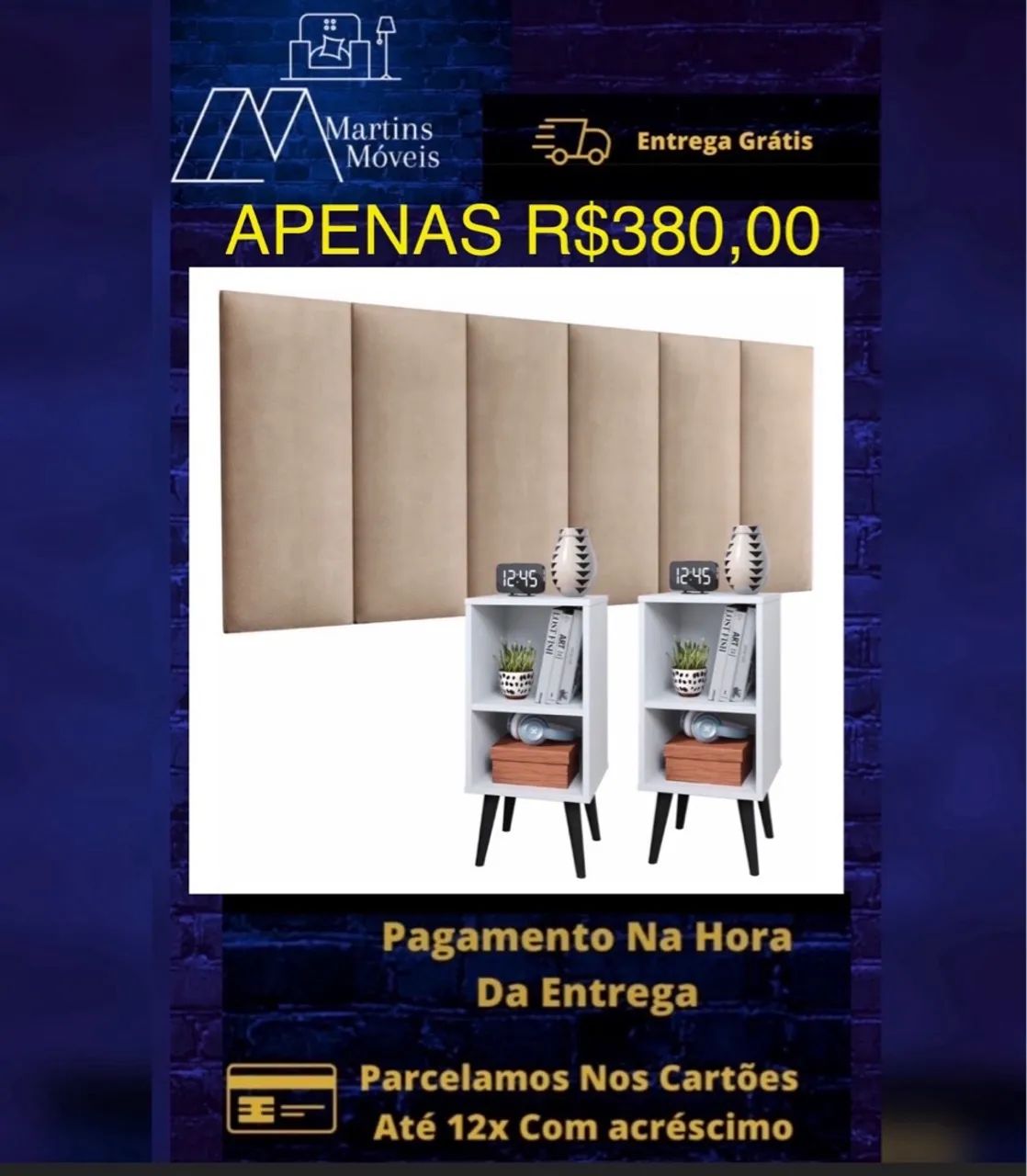 GRANDE PROMOÇÃO KIT 2 MESA DE CABECEIRA ENTREGA GRATIS ACEITA CARTÃO