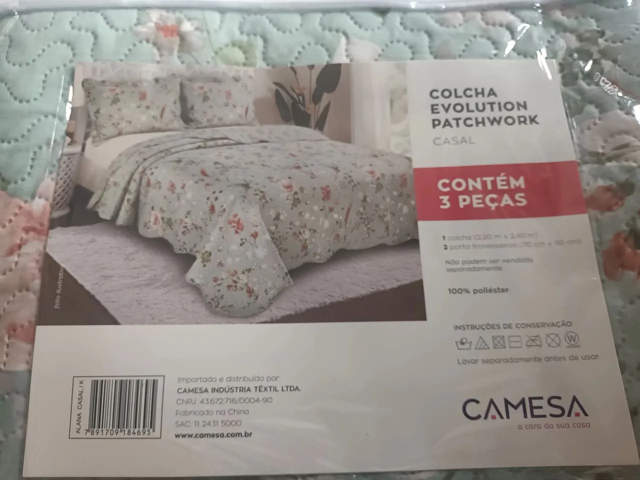 Colcha Evolution Patchwork Casal - Camesa