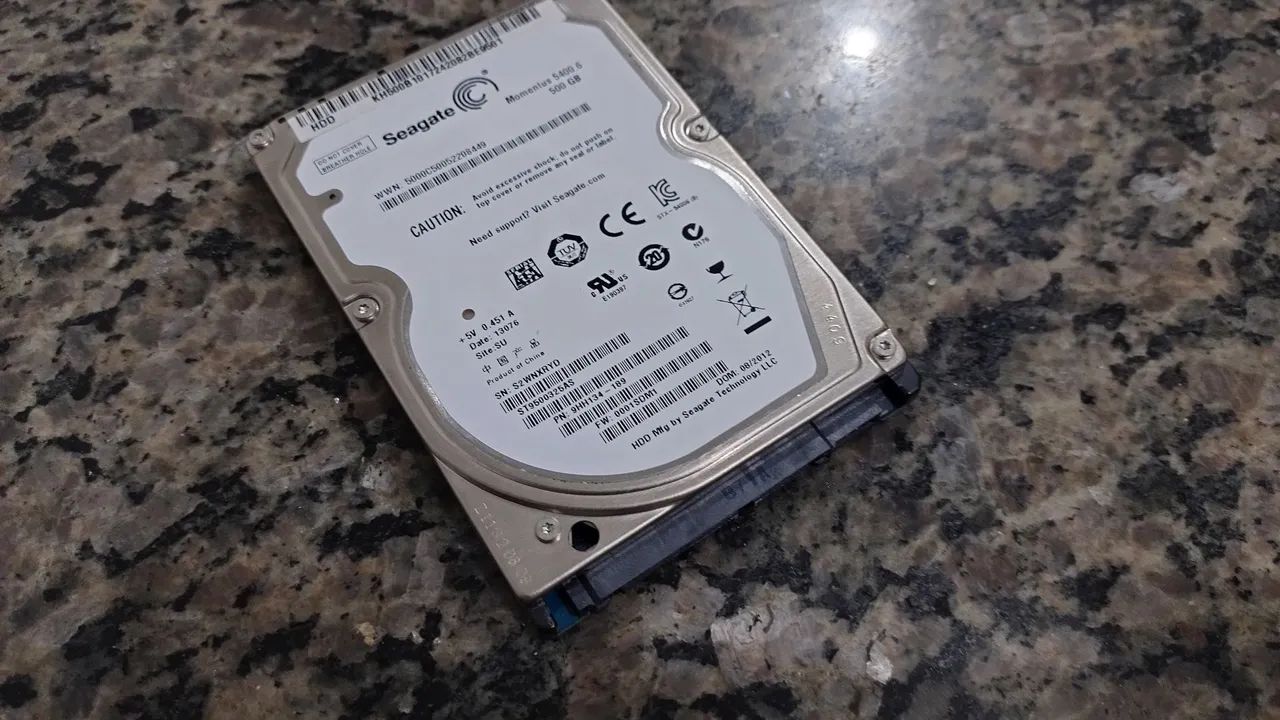 HD Seagate 500GB SATA com windows 10