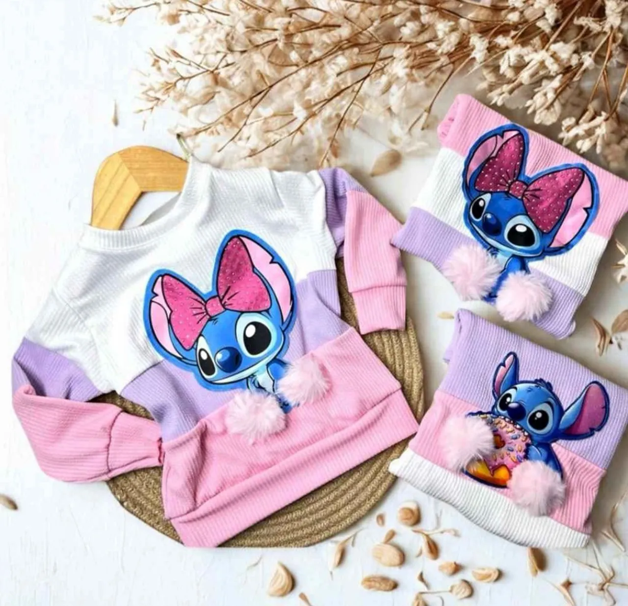 Conjunto Blusa e Calças Stitch Infantil