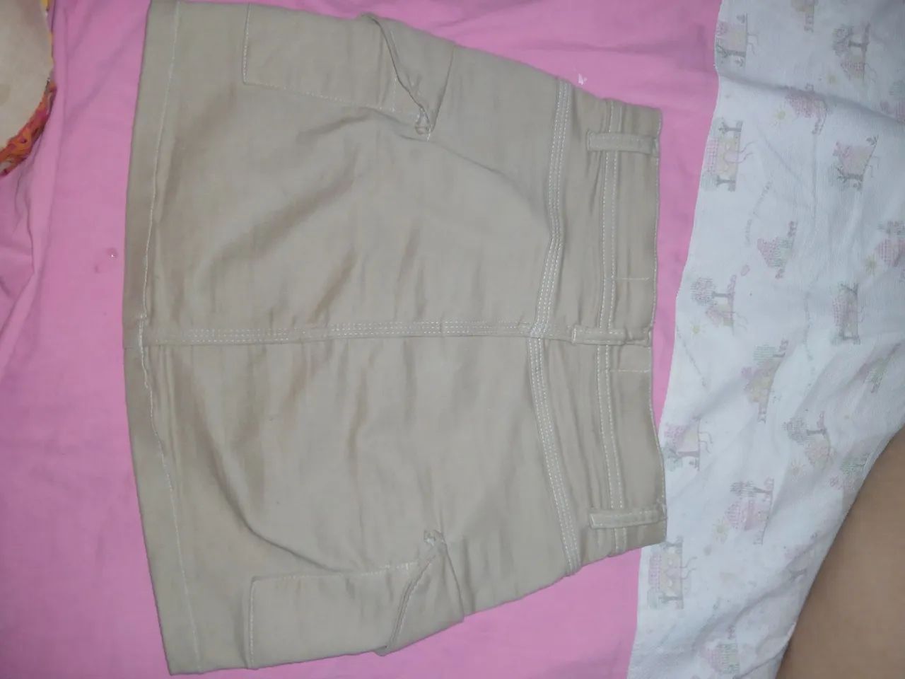 Saia Cargo Jeans Bege - Tamanho P - Foto 2