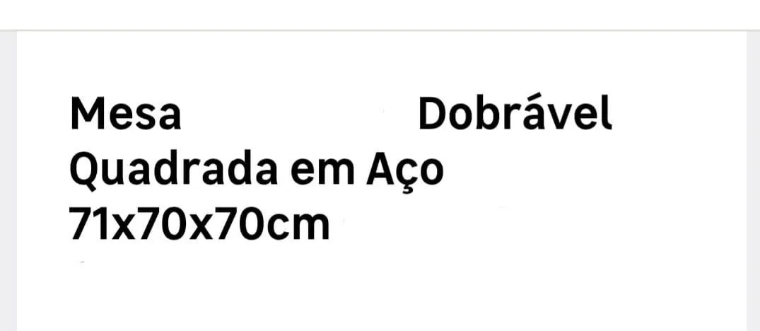 Mesa dobrável quadrada 70x70x71cm - Foto 3