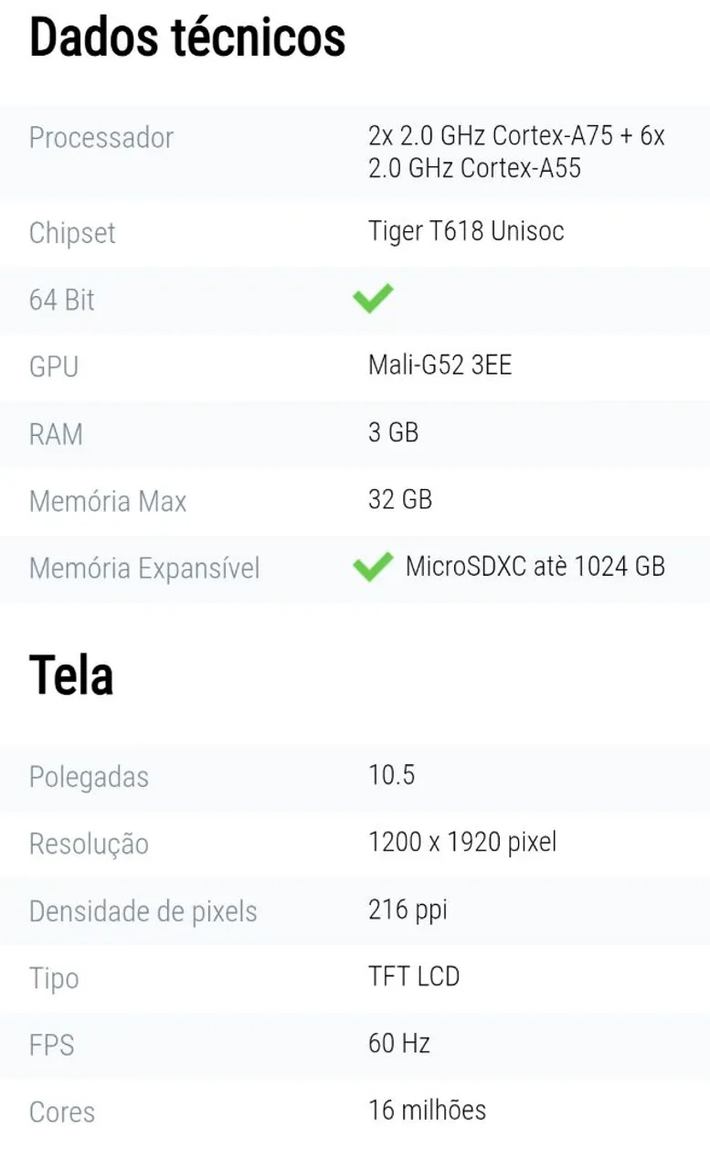 Tablet Samsung A8