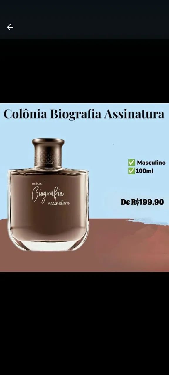 Colônia Biografia Assinatura Masculino 100ml