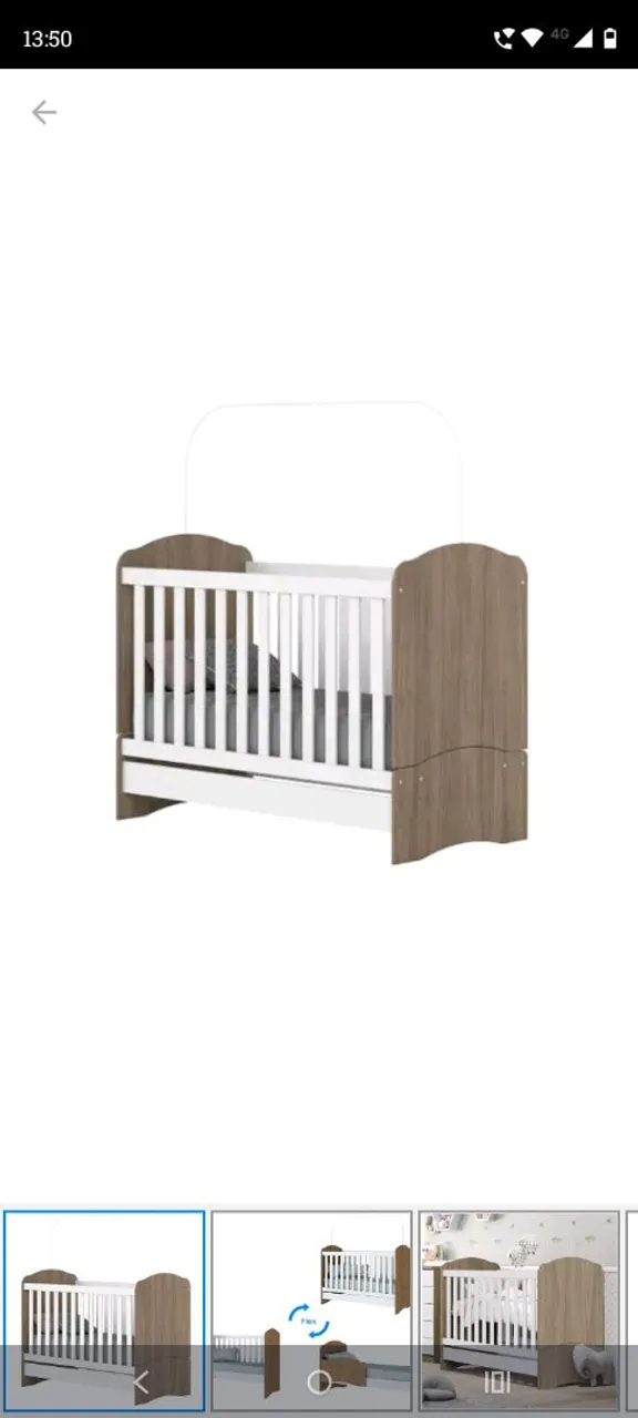 Berço com Cama Auxiliar