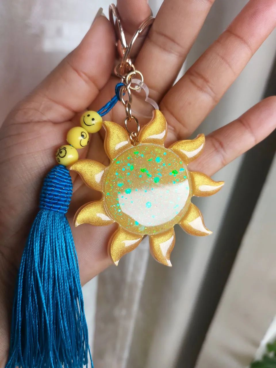 CHAVEIRO SOL , chaveiro em resina em forma de sol - Foto 4