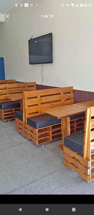 Conjunto de bancos para bar e lanchonete
