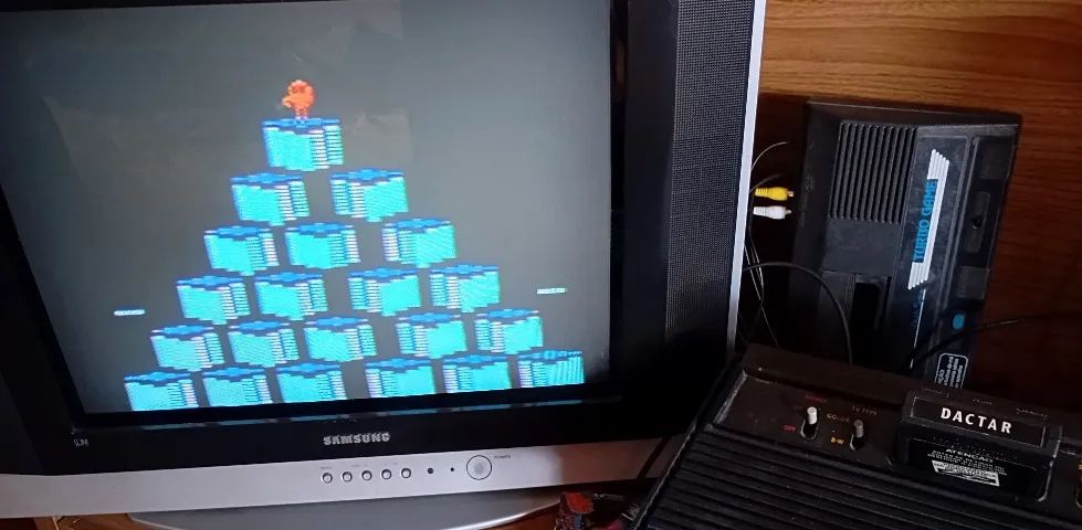 Cartucho Atari 4x1 Dactar Mission 3.000 A.D Q'Bert Cosmik Ark Megaforce - Foto 5