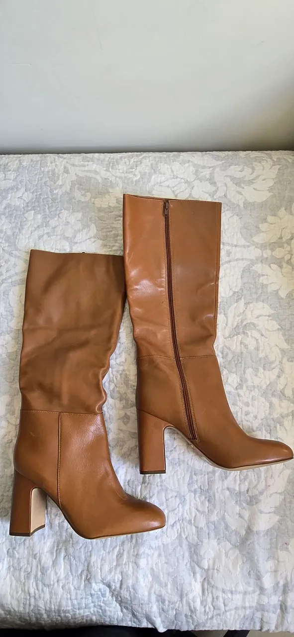 Botas AREZZO cano alto caramelo- Nova
