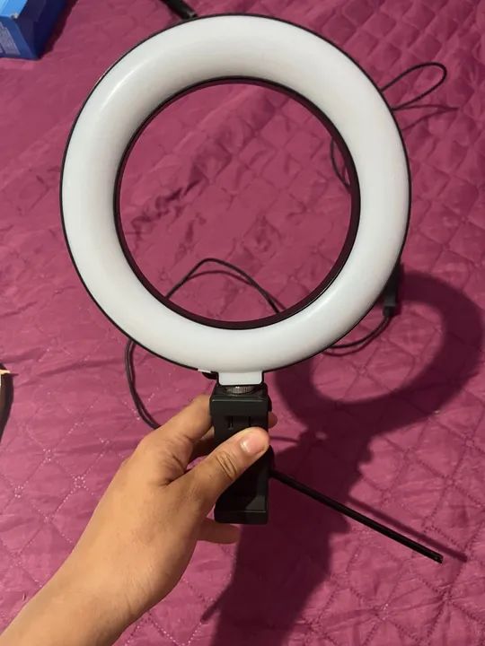 Iluminação para Streamer - Ring Light com Tripé