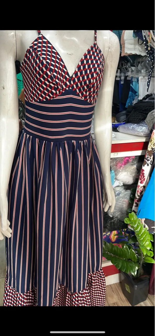 Vestido longo listrado - Foto 2