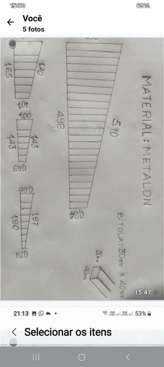 Grades,guias para jardim,pedras seixo,banca em metalon com tampa de granito.  - Foto 2