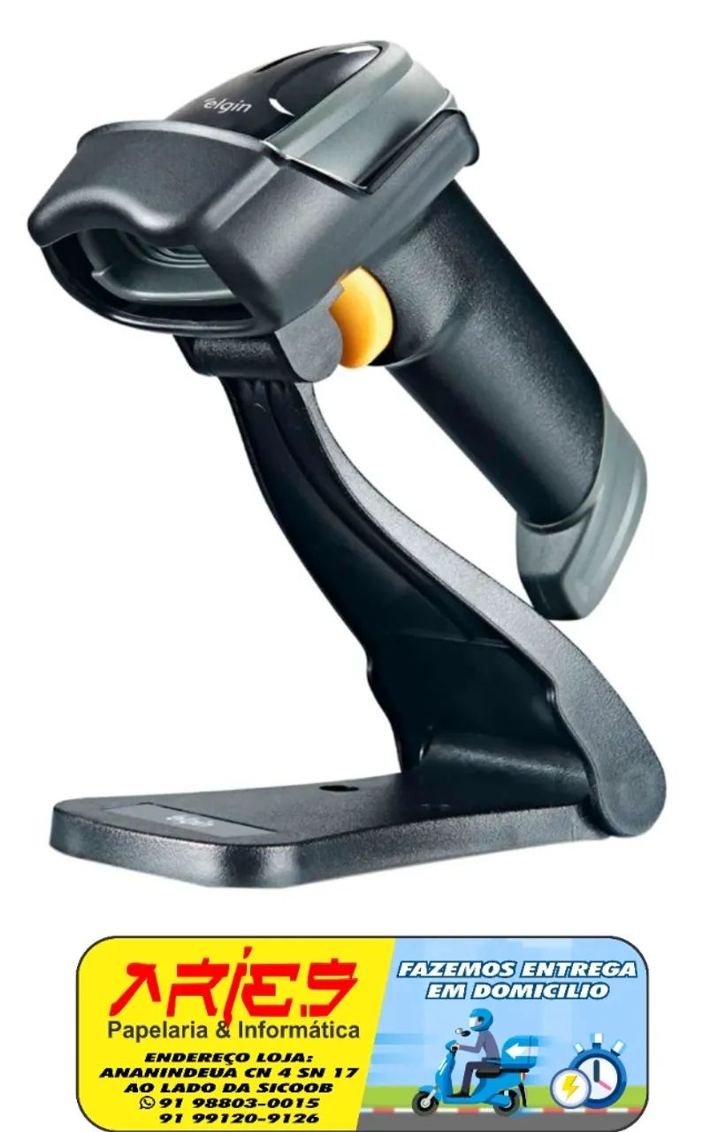 LEITOR DE CÓDIGO DE BARRAS 1D 2D COM SUPORTE ELGIN EL250