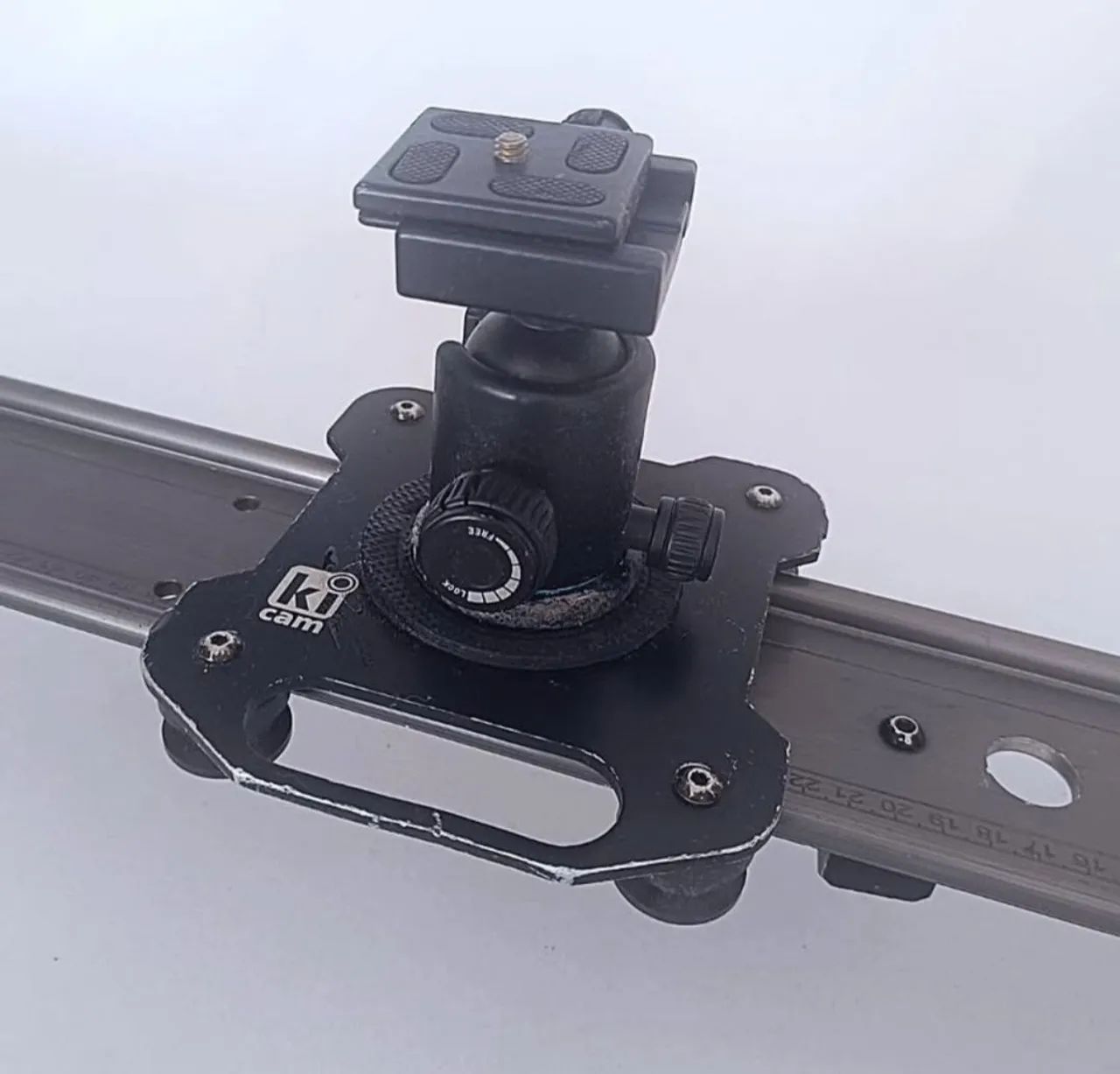 Slider de Câmera Ki Cam com Cabeça Ball Head