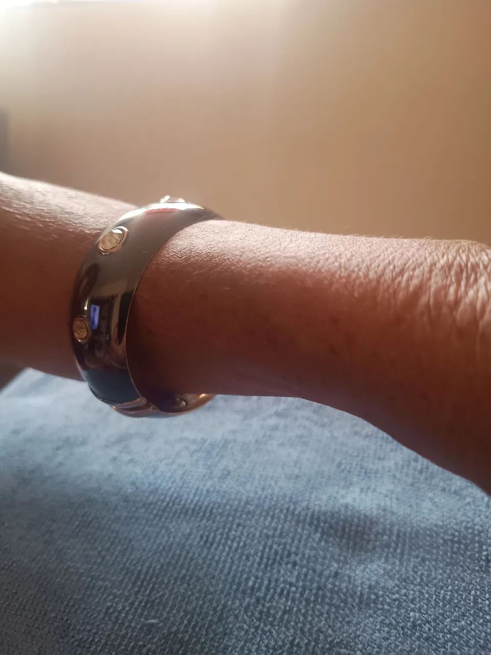 Pulseira Bracelet Em Metal Com Detalhes em Strass 