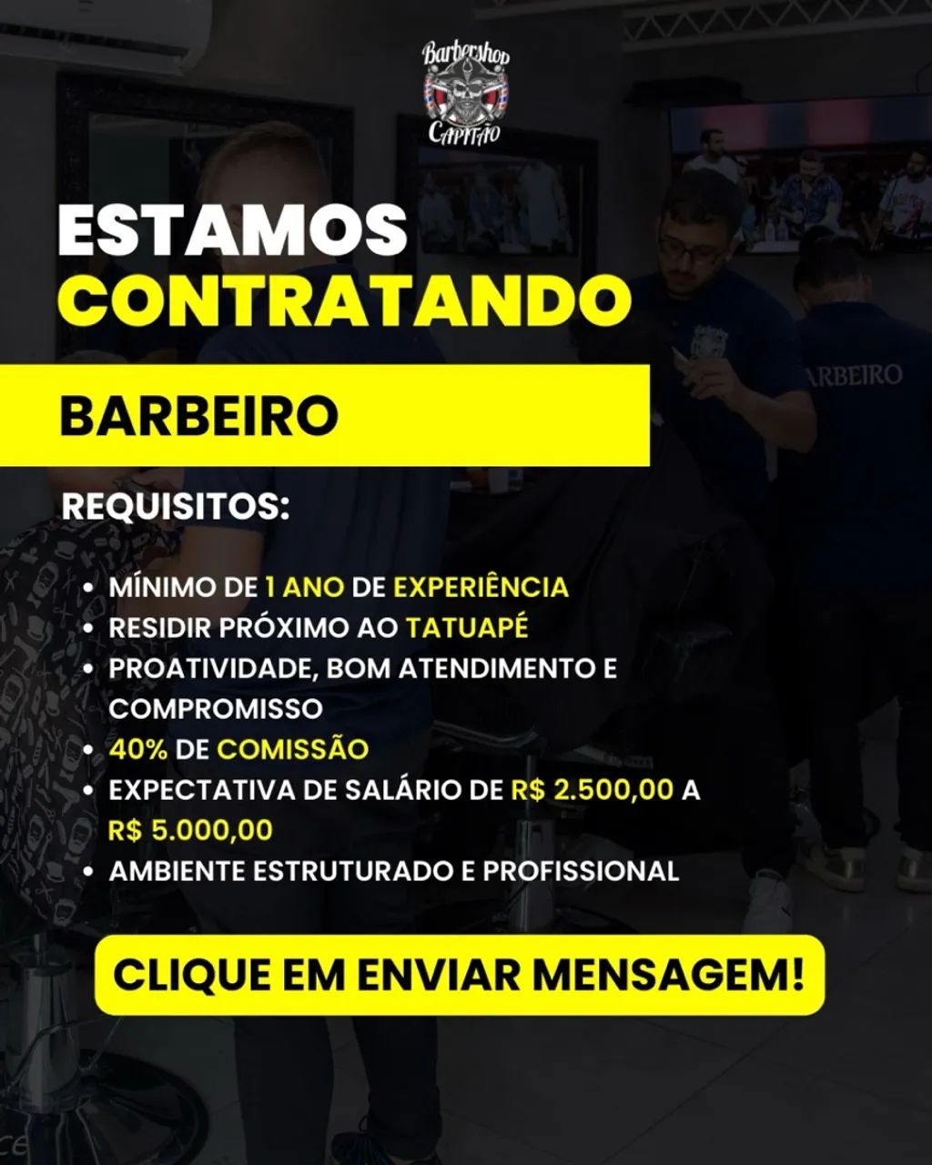 Barbeiro - Estamos contratando!