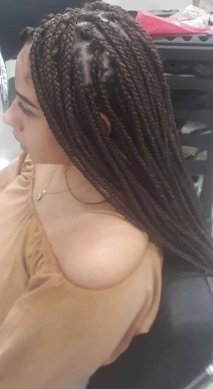trança box braids