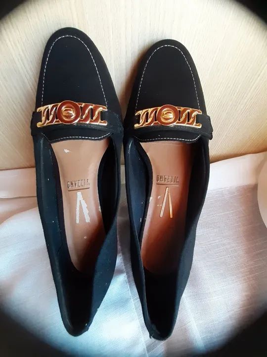 Sapato Feminino Vizzano Camurça Preto 39 - Foto 2