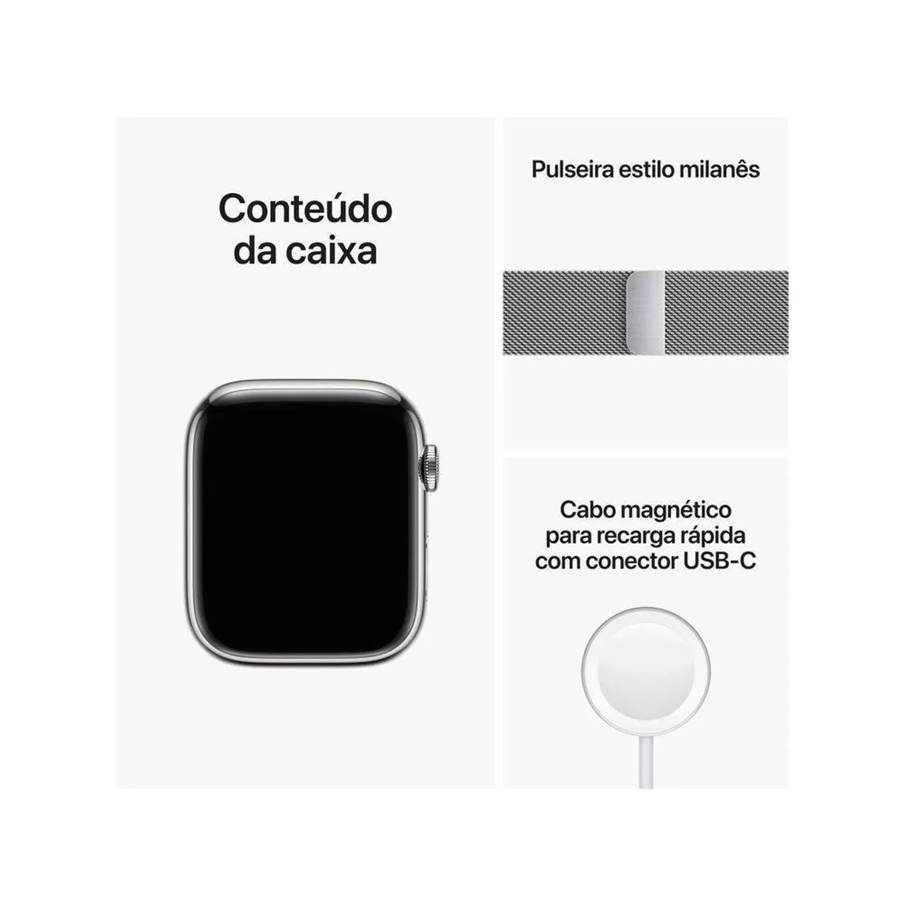 Apple Watch Series 8 GPS+CELL Aço inoxidável  - Foto 6