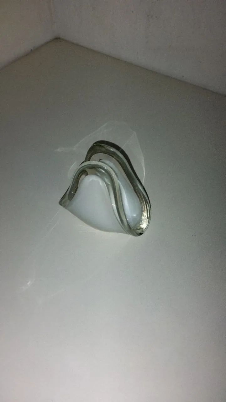 Belíssimo Porta guardanapos antigo em Cristal Murano  - Foto 6