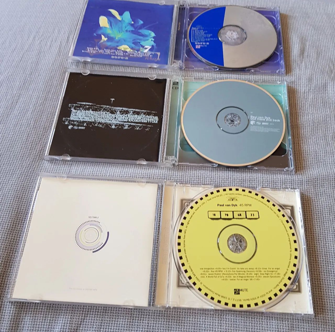 Coleçào CDs Paul Van Dyk - Seven Ways, Out There And Back, 45 RPM