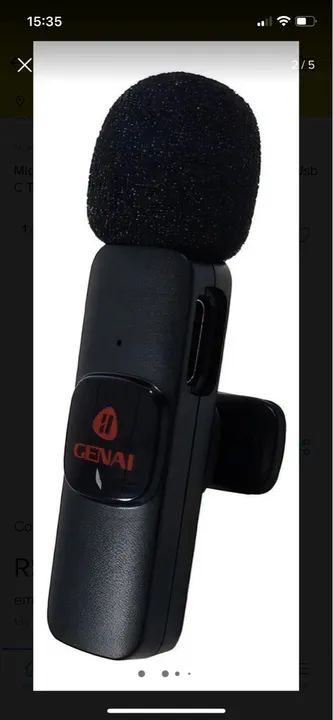 Microfone de Lapela GENAI - Novo