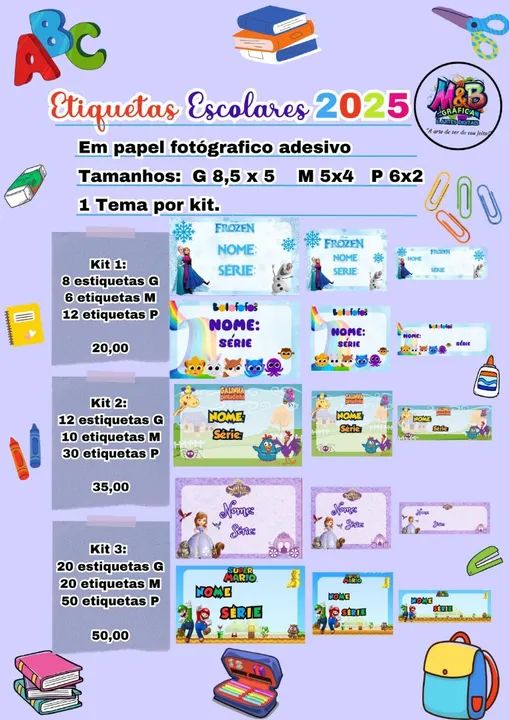 Etiquetas escolares  - Foto 2