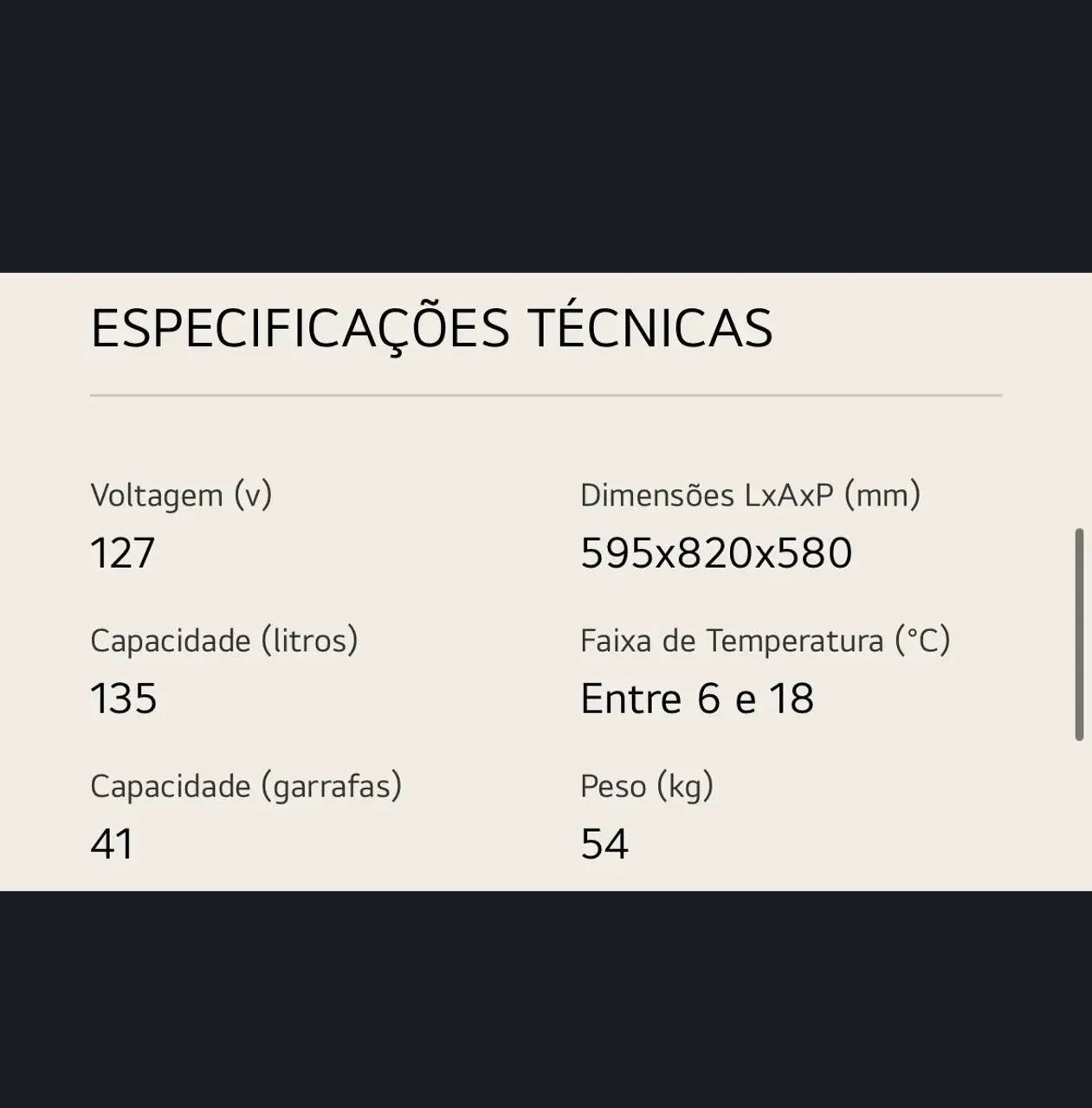Vendo Adega LG AV-41, em excelente estado, funcionando perfeitamente e com pouco uso. - Foto 3