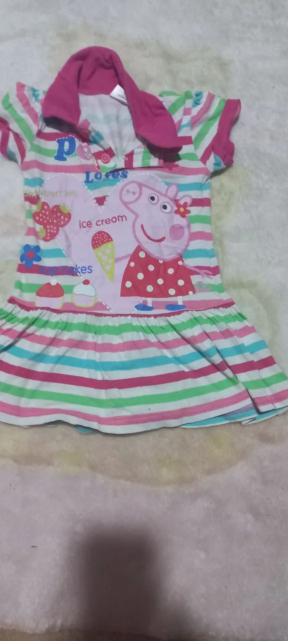 Vestido Infantil Peppa Pig