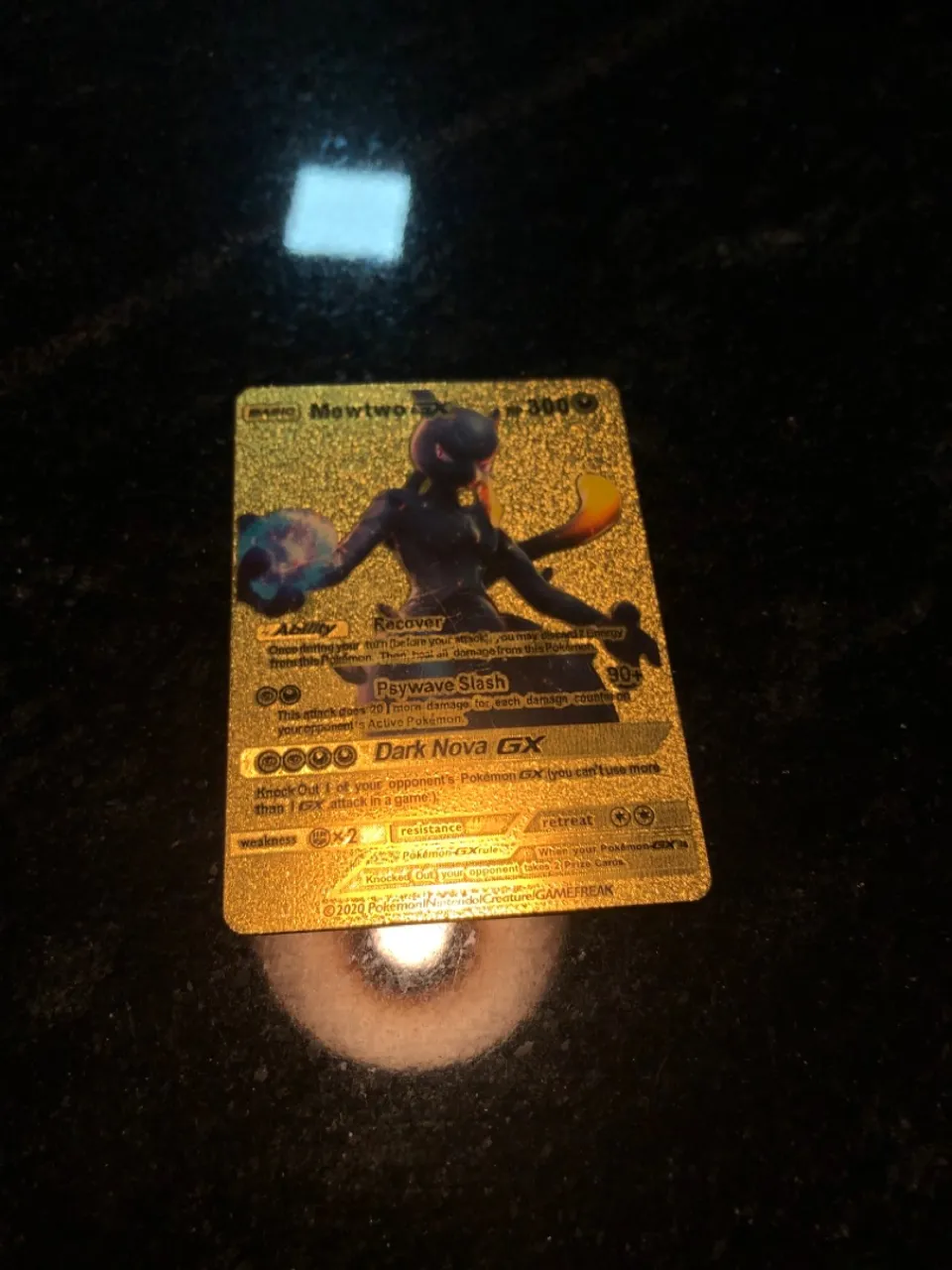 Carta Pokémon Mewtwo GX Gold Secret Rare