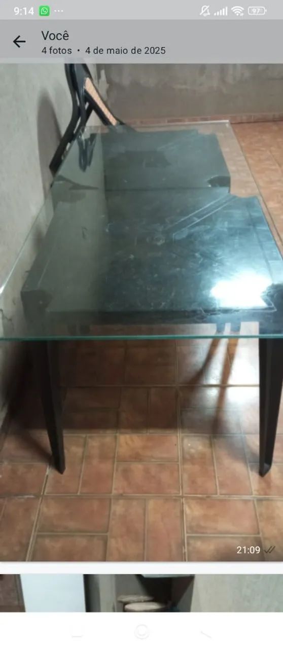 Vendo tampo de mesa de vidro 