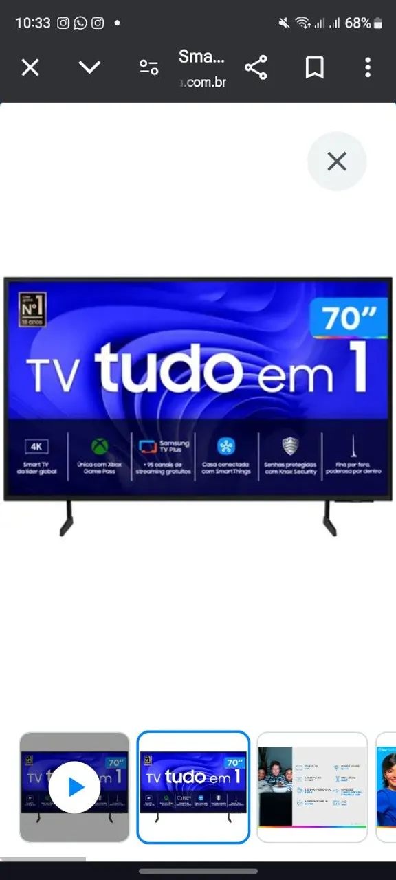 TV 70 polegadas tudo em 1 - 4K Smart TV