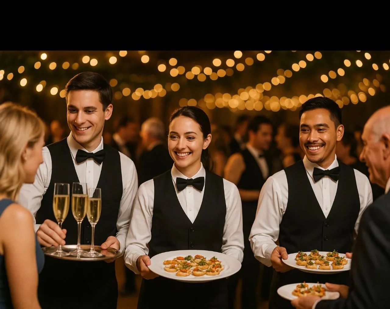 Garçons para eventos, restaurantes, bares
