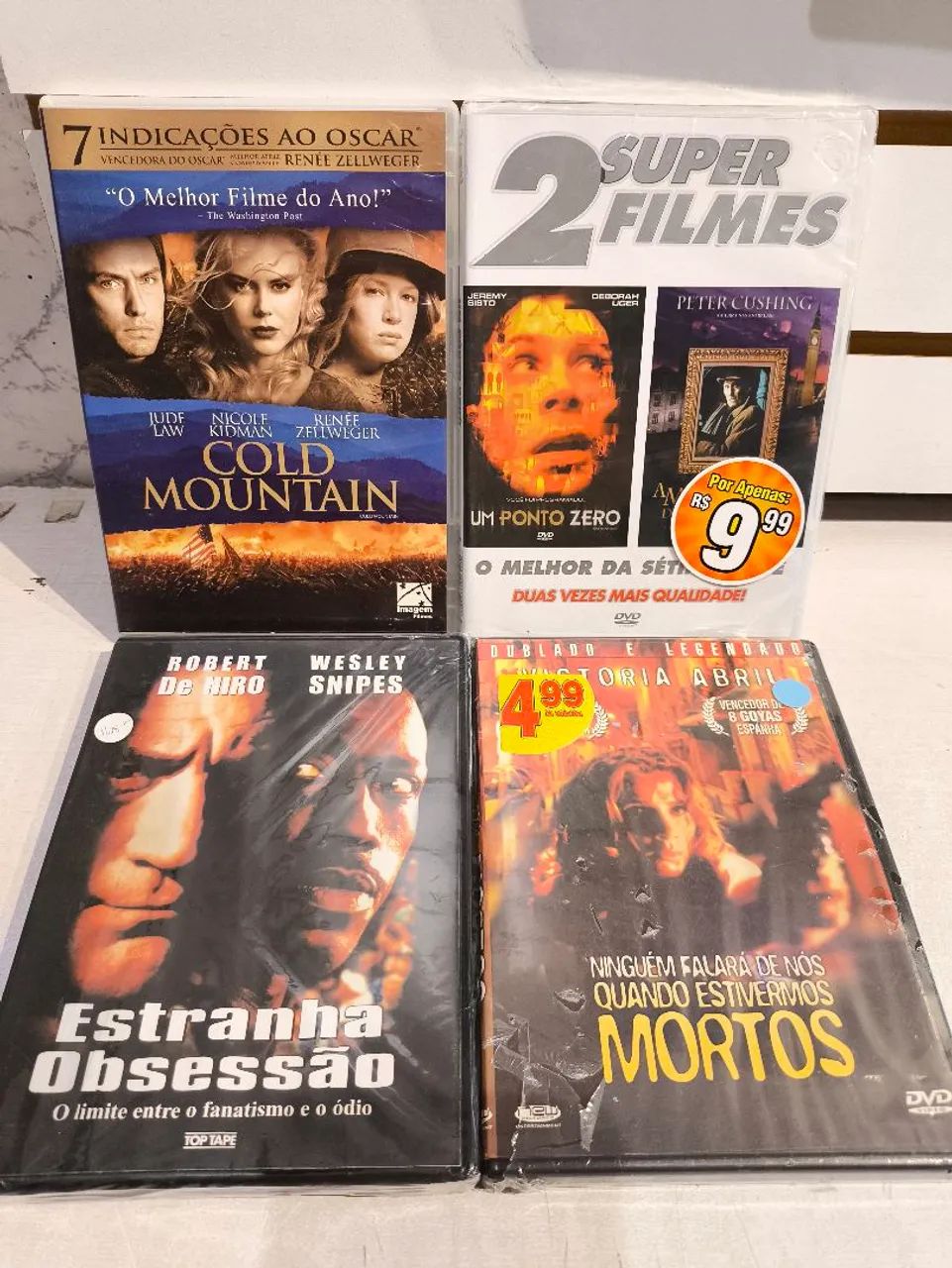 Dvd lacrado Estranha obsessão/Cold mountain/  Um ponto zero / Ninguém falará de nós 