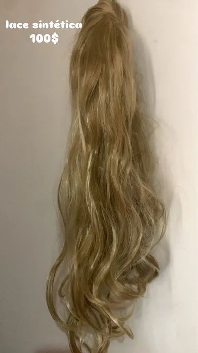 Cabelo sintético liso para aplique - 100cm