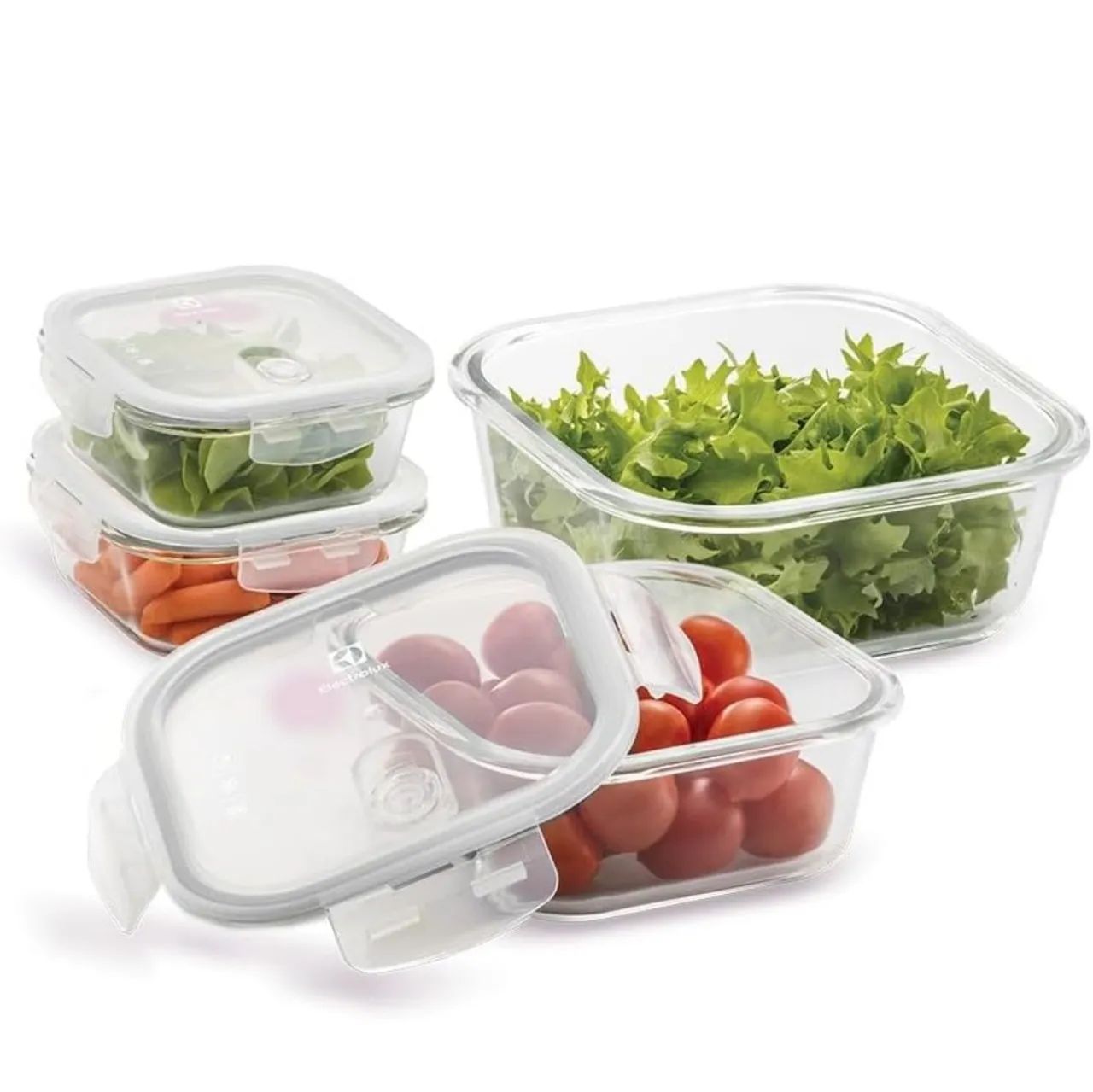 Conjunto de 4 potes de vidro com tampa para organizar sua cozinha! - Foto 2
