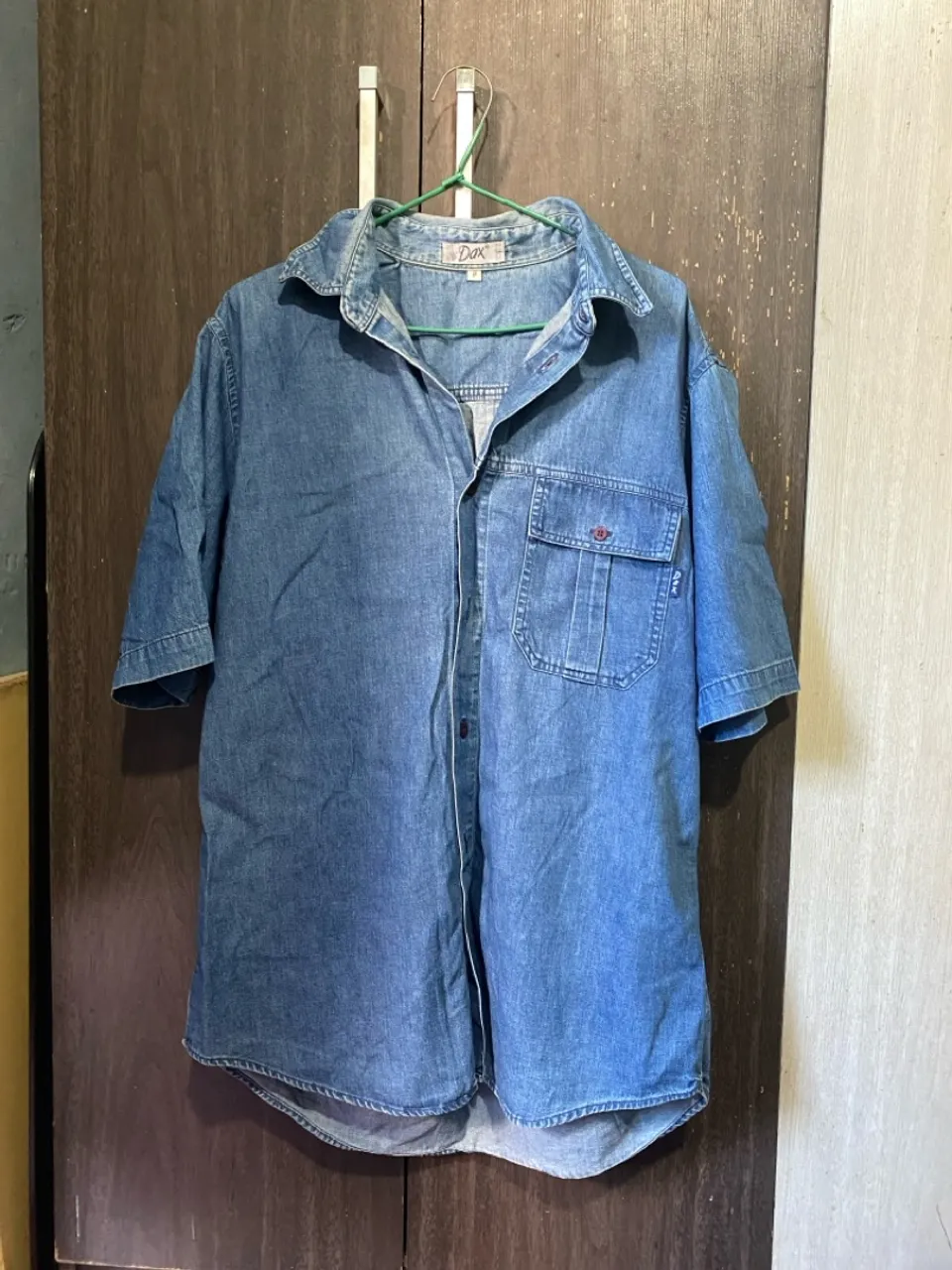 Camisa Jeans Manga Curta Dux
