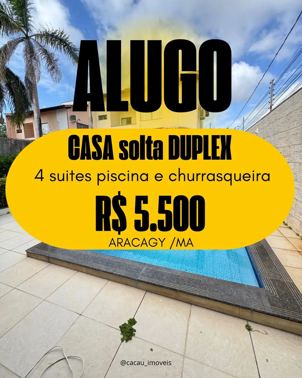 Ótima localização no Aracagy casa com piscina com 4 quartos em Araçagy - São José de Riba