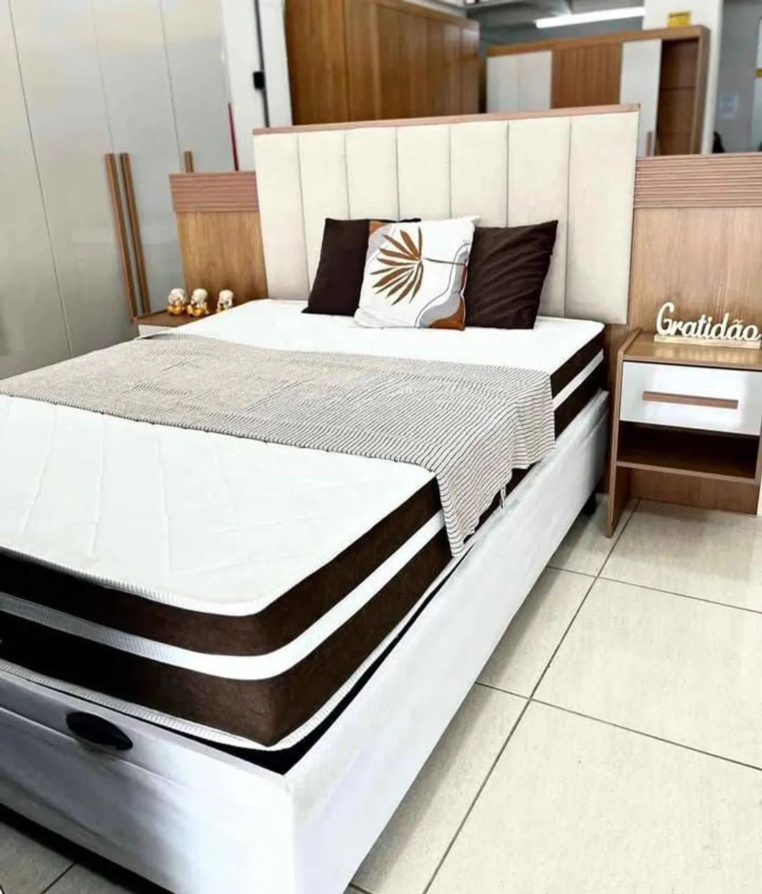 Cama Baú +colchão molas ensacadas  Confortável
