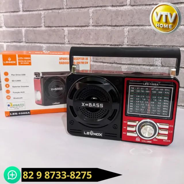 Caixinha De Som Vintage + Entrega Grátis e Garantia 