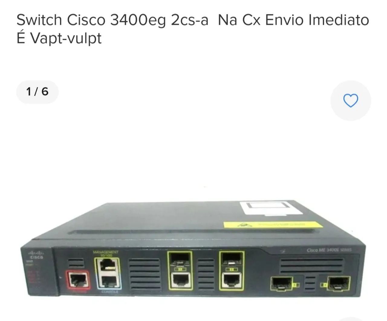 Switch Cisco ME 3400E Series 2cs-a - Foto 5