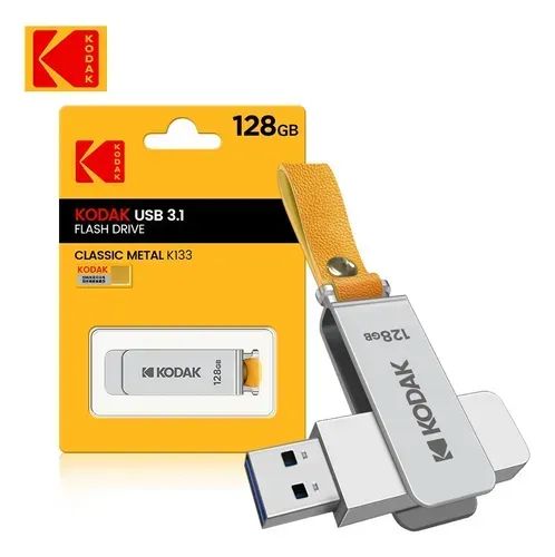 Pen Drive Kodak 128gb K133 Flexível Metálico Usb 3.1 (NOVO) - Foto 2