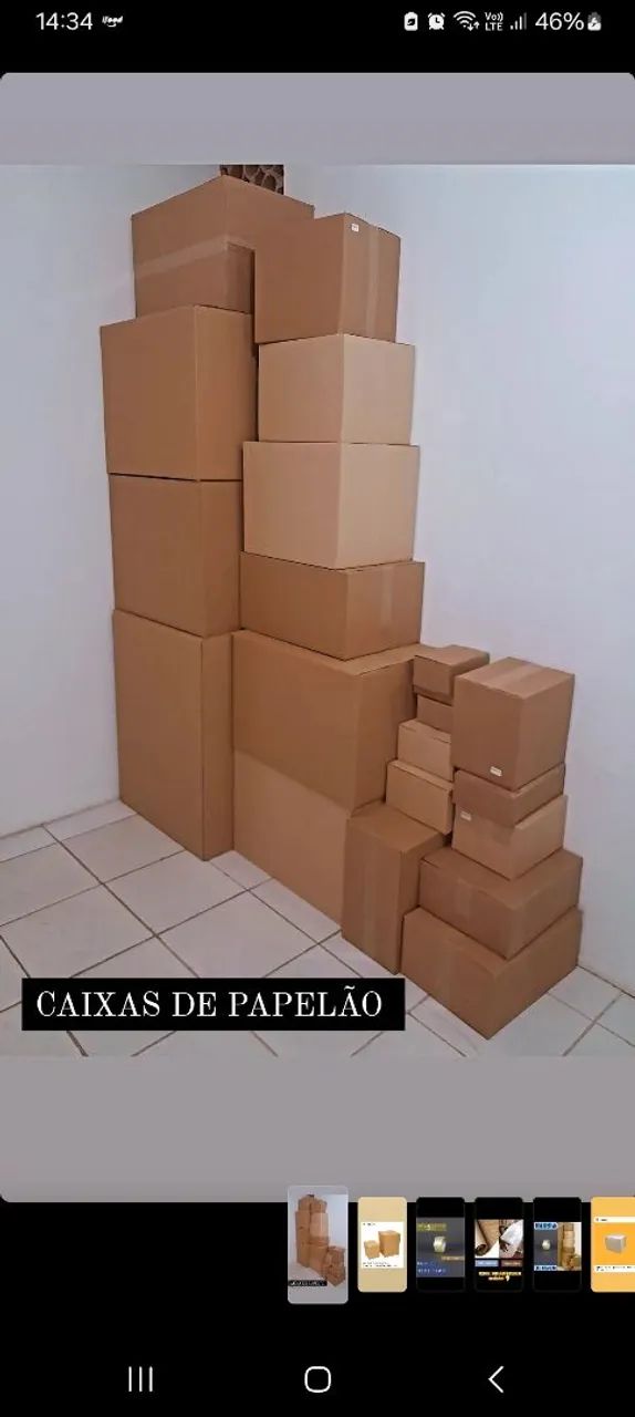CAIXAS NOVAS DE PAPELÃO - LJ. FÍSICA CENTRO/FORTALEZA - PREÇO ZAP