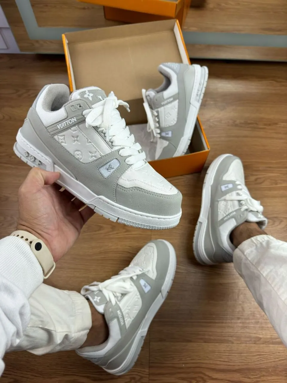 Tênis Louis Vuitton LV Trainer Grey