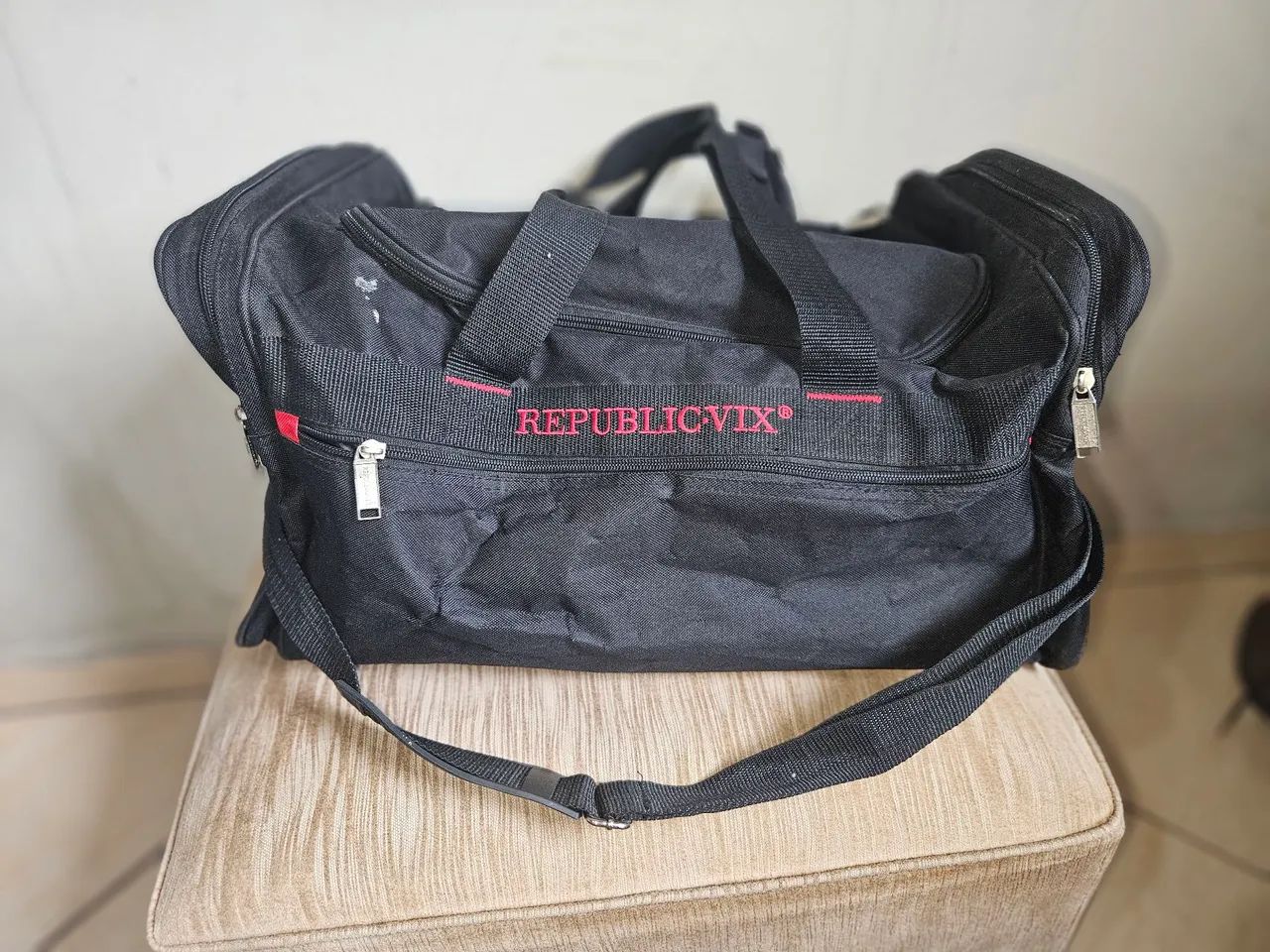 Bolsa para viagem de lona