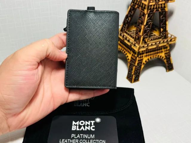 CARTEIRA MINI MONTBLANC COURO TEXTURIZADO PREMIUM AUTOMATICA  - Foto 5