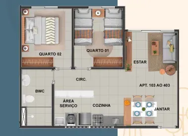 PLANTA 44m²