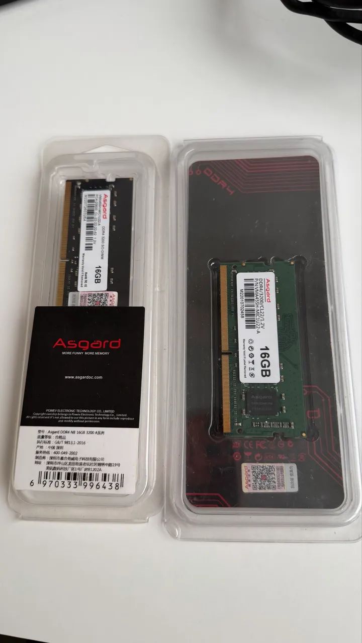 Memória DDR4 32GB (2x16GB) 3200MHz SODIMM notebook - Memória RAM