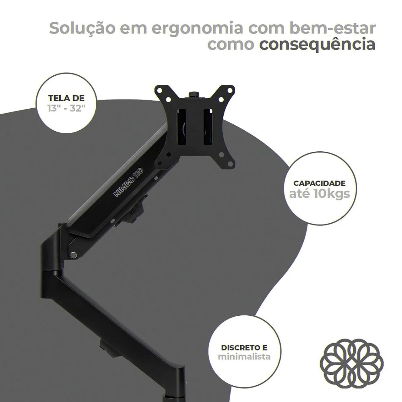 Suporte articulado para monitor 13 a 32 polegadas novo na caixa  - Foto 4